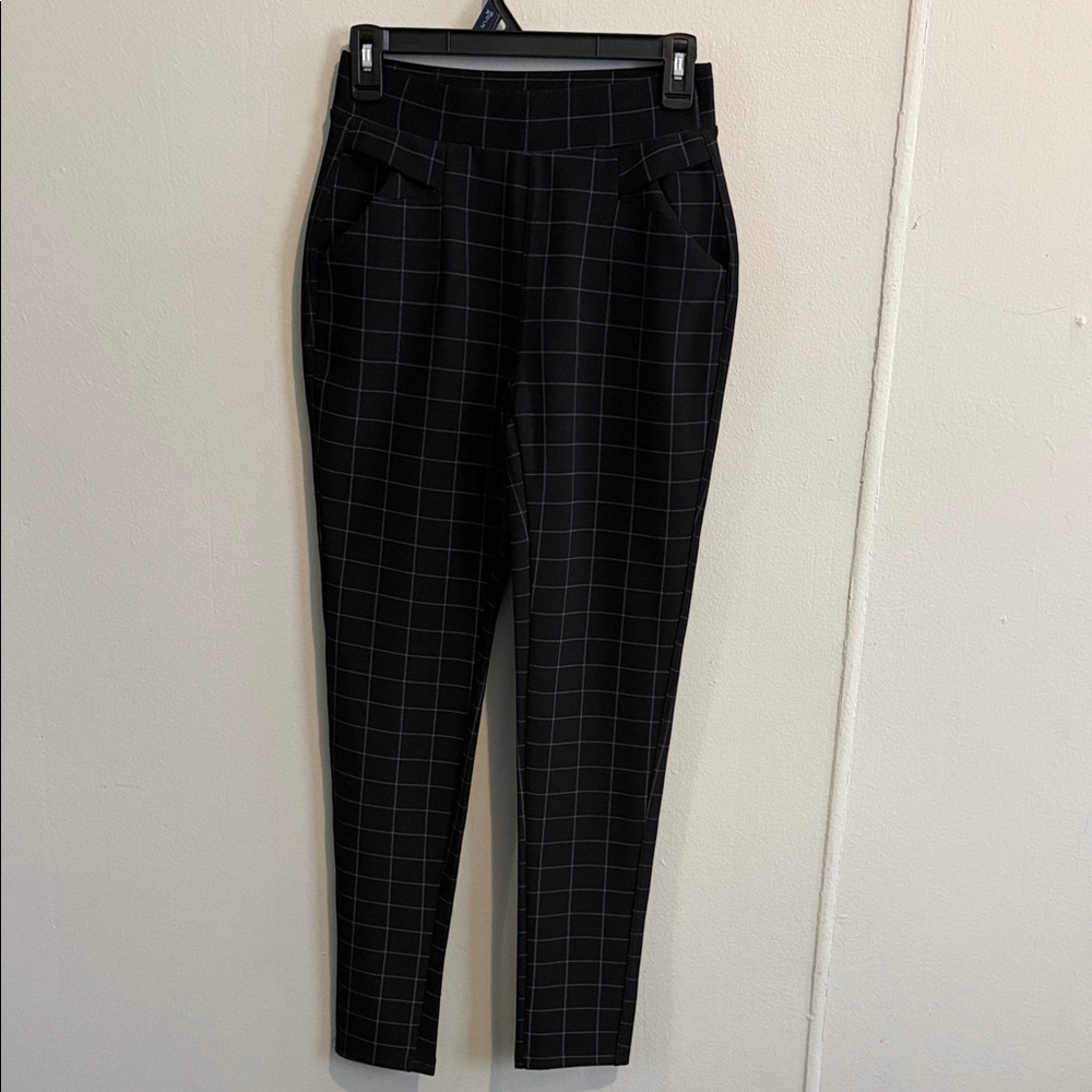 Black Checkered Women's Trousers